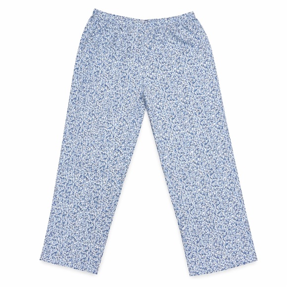 Kate Spade New York Black Label Blue Floral Pajama Set - Picture 4 of 7